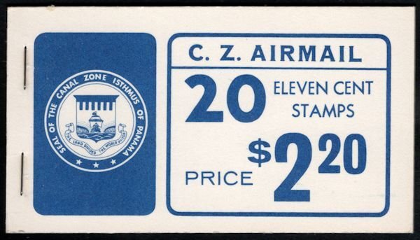 US #Canal Zone C49 COMPLETE BOOKLET, VF mint never hinged, 5 panes of 4  Seld...