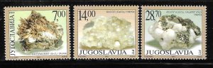 Yugoslavia 2001 Minerals Sc 2538a-b,d MNH A1239