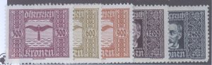 Austria, Scott #C4,6-9, MH