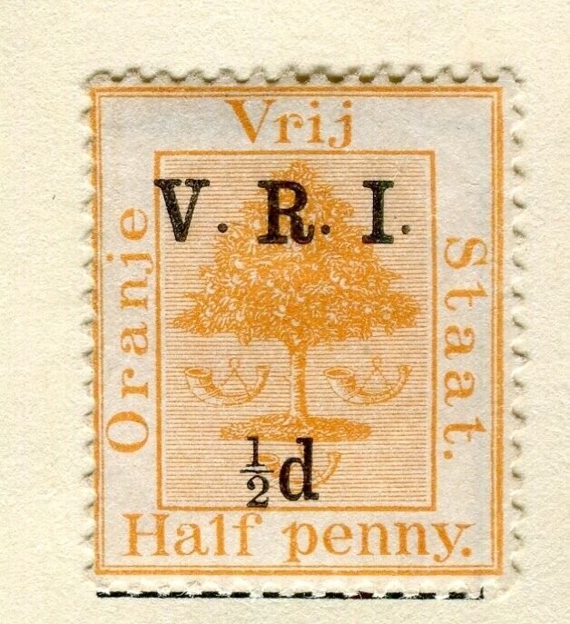 ORANGE FREE STATE; 1900 early ' V.R.I. ' Optd. Mint hinged surcharged 1/2d.