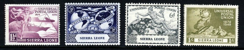 SIERRA LEONE KG VI 1949 U.P.U. 75th. Anniversary Set SG 205 to SG 208 MINT