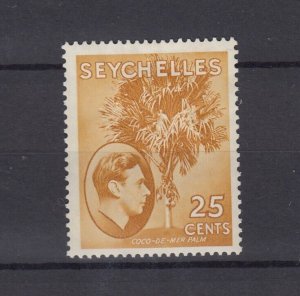 Seychelles KGVI 1938 25c Brown Ochre SG141 Cat £50 MLH BP2222