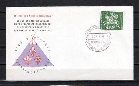 Germany, Scott cat. 823. St. George, Scout issue. First day cover.  