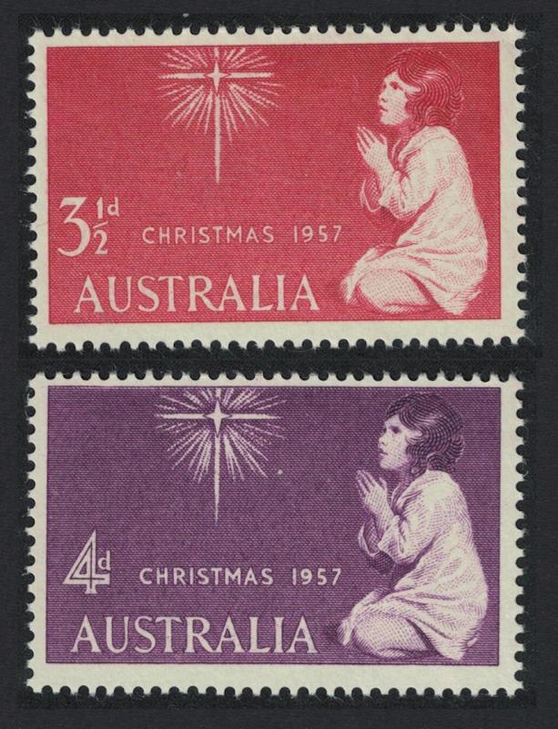 Australia Christmas 2v issue 1957 SG#298-299