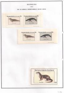 SCOTLAND - BERNERA - 1981 - Marine Animals - 2v Perf, Imperf, D/L  Sheets - MLH