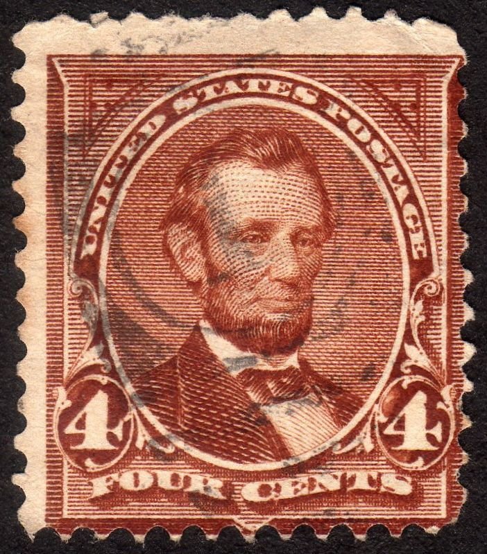 1898, US 4c, Abraham Lincoln, Used, Sc 280b