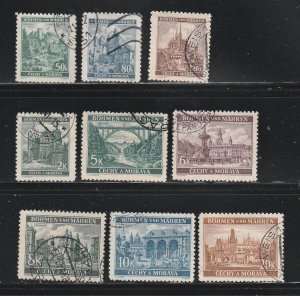 Bohemia and Moravia 40-48 Set U Various