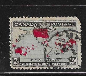 Canada 1898 Map of British Empire Christmas Sc 86 Used A1581