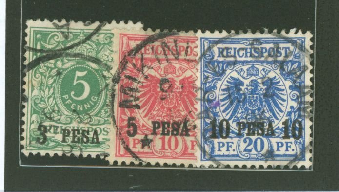 German East Africa #2-4 Used Multiple