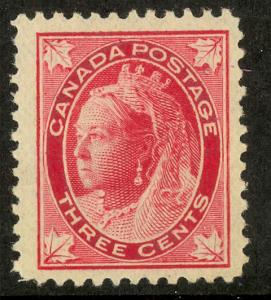 CANADA 1898-1902 QV 3c Carmine Portrait Issue Sc 78 MNH