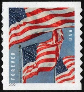 SC#5657 (Forever) U.S. Flags Coil Single: APU (2022) SA
