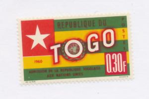 Togo 1961  Scott 386 MH - 30c, Flag, Togo admission to UN
