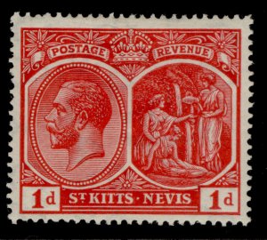 ST KITTS-NEVIS GV SG25, 1d scarlet, M MINT.