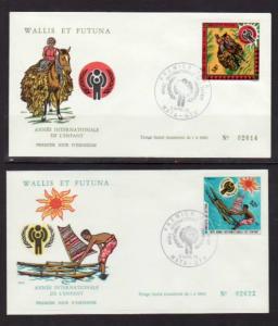 Wallis and Futuna 229-230 IYC 1979 S/2 U/A FDC 