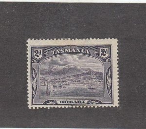 TASMANIA (MK6514) # 104  F-MH  2p  1905-08 VIEW OF HOBART / VIOLET CAT VALUE $18