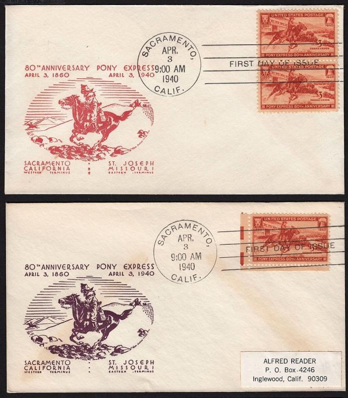 1940 Pony Express Sc 894-25 Hornbostel cachet Jenkins