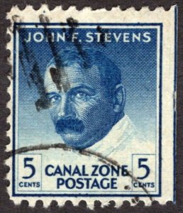 1946, Canal Zone 5c, Used, Sc 139