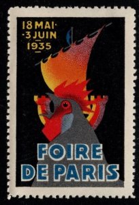 1935 France Cinderella Paris Fair May 18 - June 3, 1935 MNH