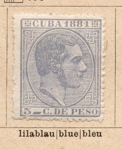 Spanish Colonies Caribbean 1881 Early Issue Fine Mint Hinged 5c. NW-238468