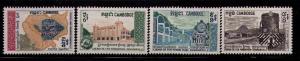 CAMBODIA Sc# 213-216 MH FVF Set 4 Railroad Stations & Trains