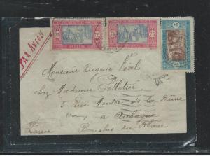 SENEGAL (P2908B) 1935   A/M  MOURNING COVER TO FRANCE