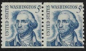 Scott 1304 US Stamp 1966 5c Washington Coil Pair MNH Prominent American