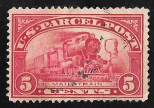 Q5 5 cents Mail Train Stamp used F