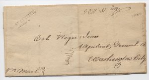 1825 St. Augustine FL straightline handstamp stampless letter [6609]