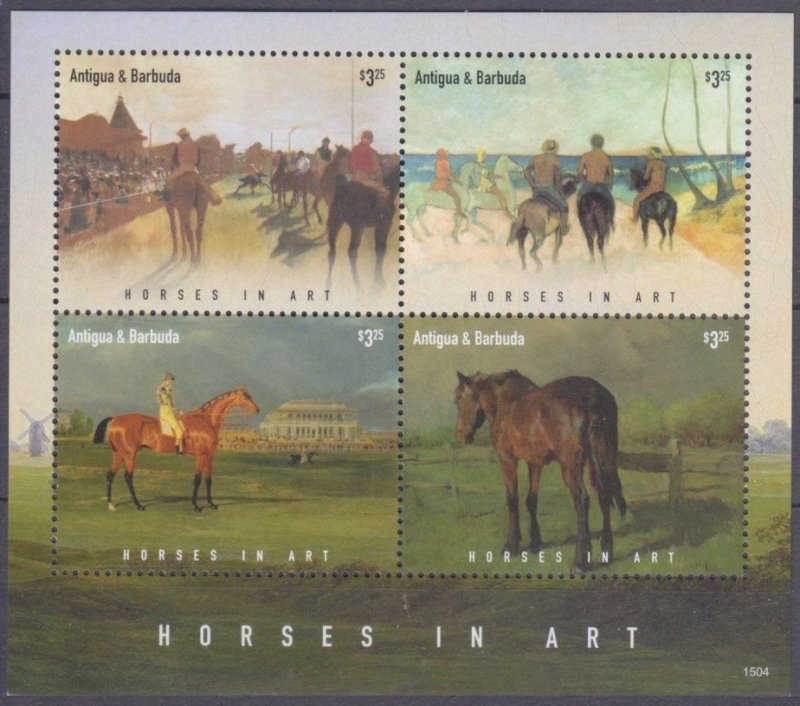 2015 Antigua and Barbuda 5259-5262KL Horses  12,00 €