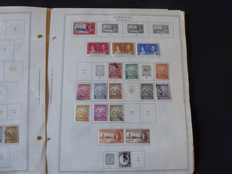 Barbados 1852-1992 Stamp Collection on Scott Album Pages