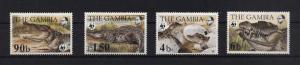 Gambia Crocodiles/WWF 1984 Mi#517-20 MNH