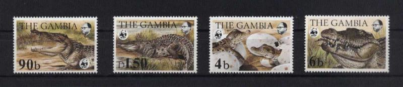 Gambia Crocodiles/WWF 1984 Mi#517-20 MNH