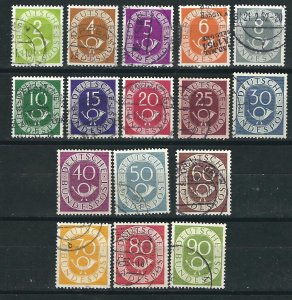 Germany 670-85 Mi DFR 123-38 F/VF 1951 SCV $37.70