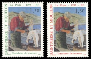 St. Pierre & Miquelon 1993 Scott #589-590 Mint Never Hinged