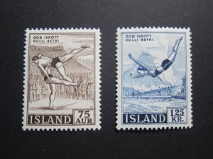 Iceland 1955 Sc 287-88 set MH