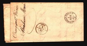 France 1857 Letter Cover / Orance CDS - Z15692