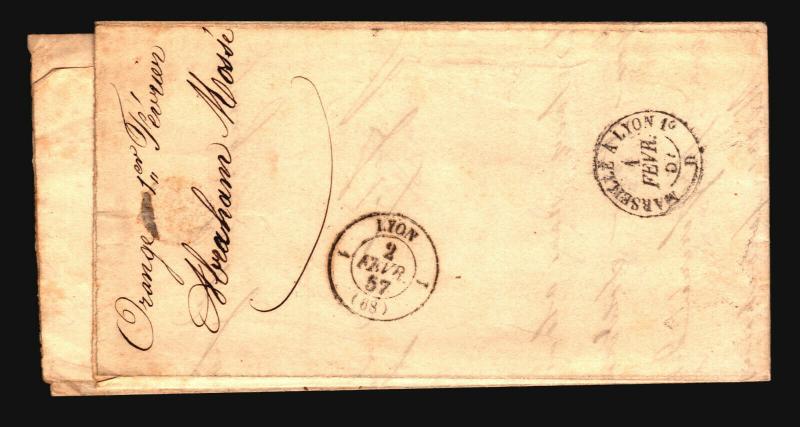 France 1857 Letter Cover / Orance CDS - Z15692
