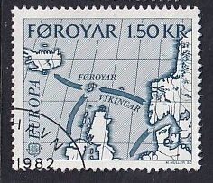 Faroe Islands   #81  used  1982  Europa 1.50k