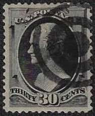 U.S. #190 Used H; 30c Hamilton (1879)