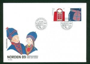 Sweden. FDC 1989. Nordic National Costumes. Engraver Z. Jakus