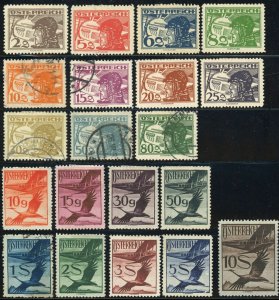 Austria #C12-C31 Airmail Postage Stamp Collection 1925-1930 Used Mint LH