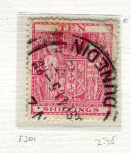 NEW ZEALAND; 1940s early GVI Postal Fiscal issue used Shade of 10s. value