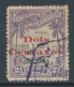 Mozambique Company #150 Used 2 1/2c Buzi River Issue Surcharged