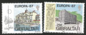 Gibraltar Scott 499-500 MNH** Europa 1987 set CV$3.50