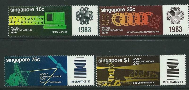 SINGAPORE SG463/6 1983 COMMUNICATIONS YEAR MNH