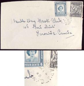 Newfoundland cover #6569 - 1c Cod+4c Princess Elizabeth-N