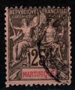 Martinique #43 F-VF Used CV $3.25 (X3797)