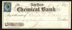 R152  1879 NY Check