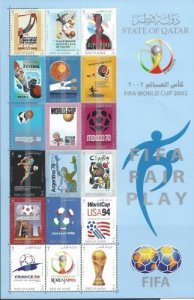 Qatar 959 (mnh souvenir sheet of 18) FIFA World Cup (2002)