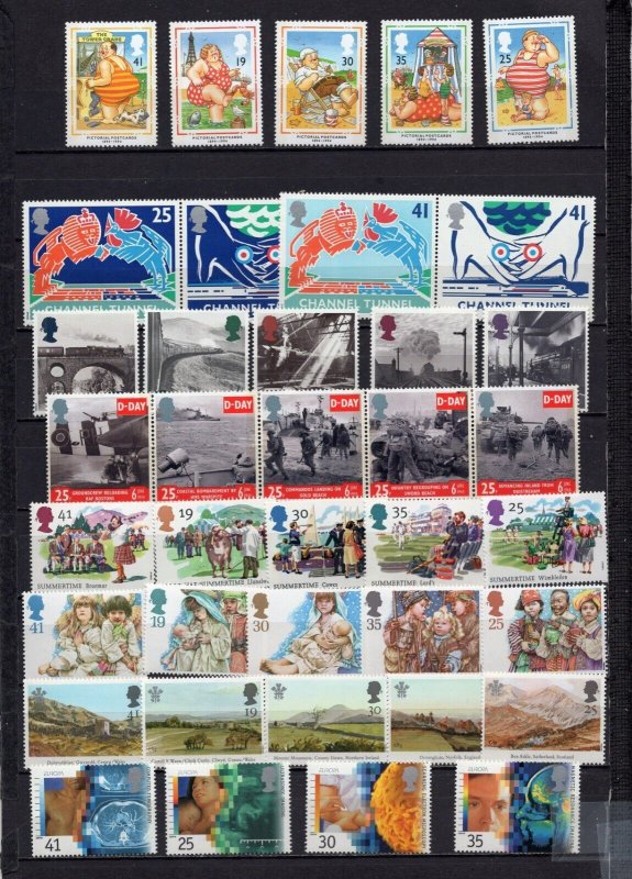 GREAT BRITAIN 1994 YEARS SET OF 38 STAMPS MNH